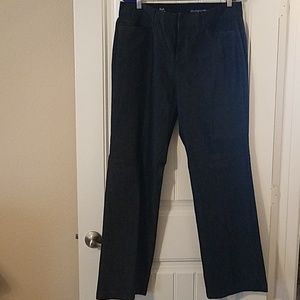 Dark Blue Denim Jean Dress Pants